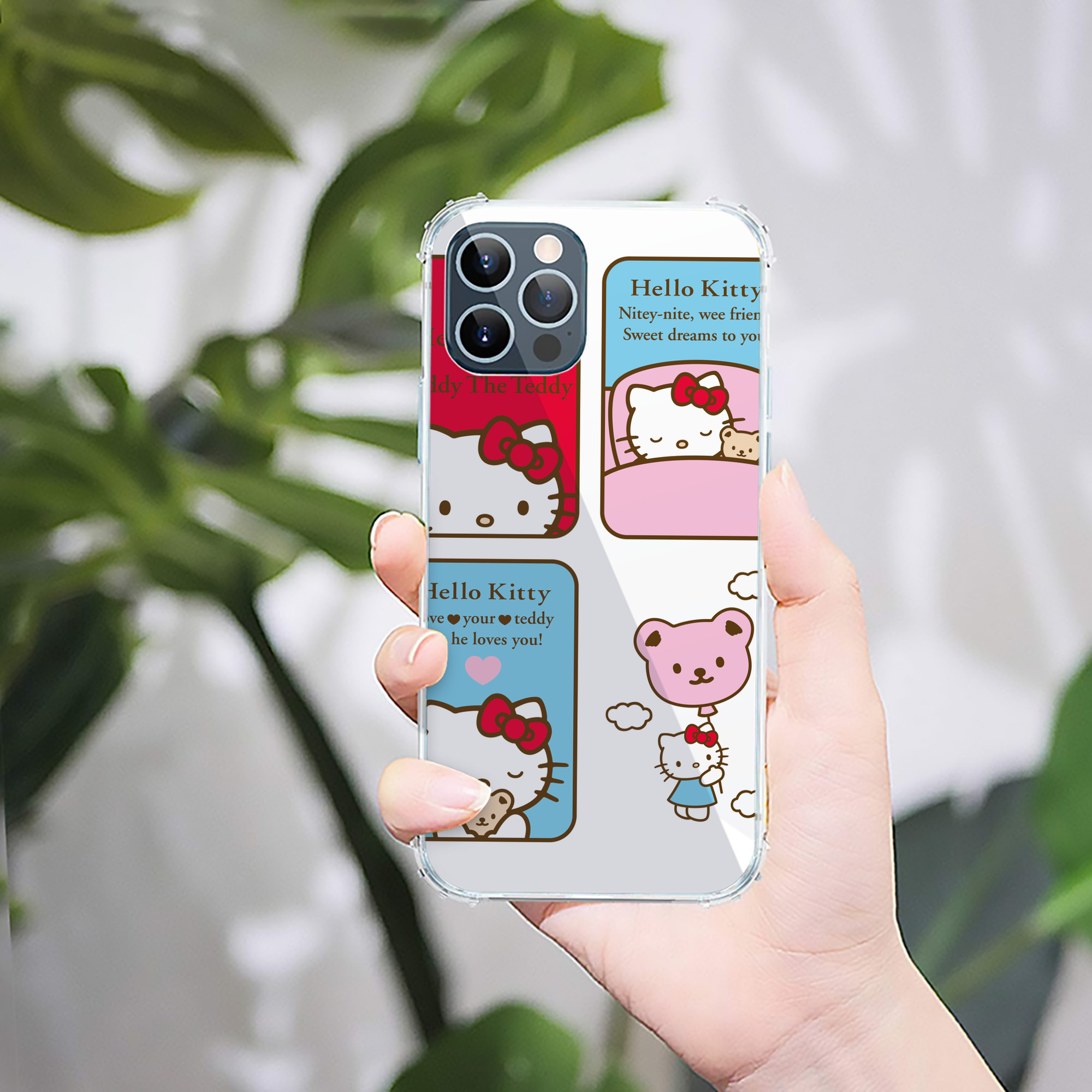 （画像用） Hello Kitty ハローキティ 【iPhone 12シリーズ対応】透明スマホケース（クリアソフトケース）